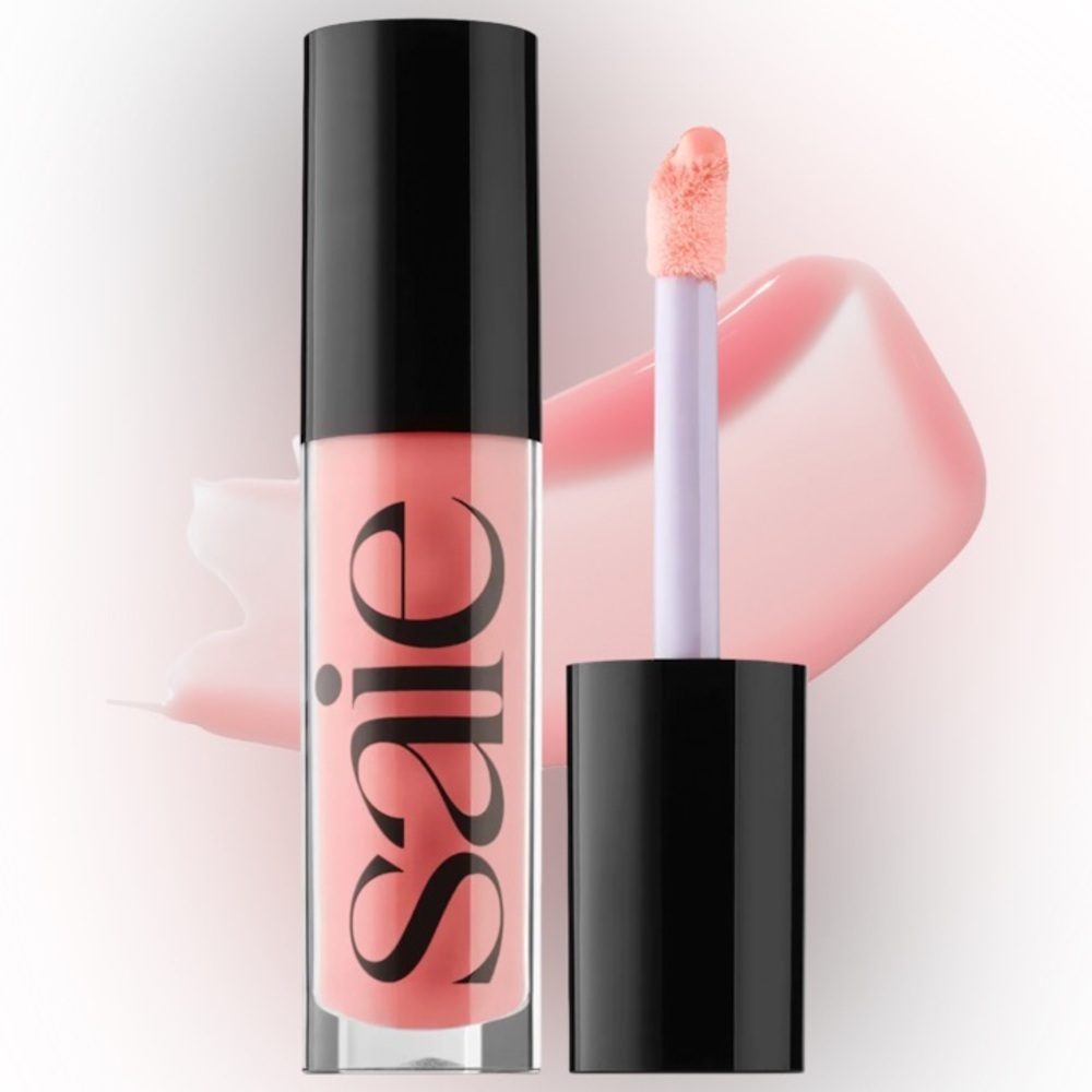 NWOT Saie Glossybounce High-Shine Hydrating Lip Gloss Oil in Kiss (Clear)